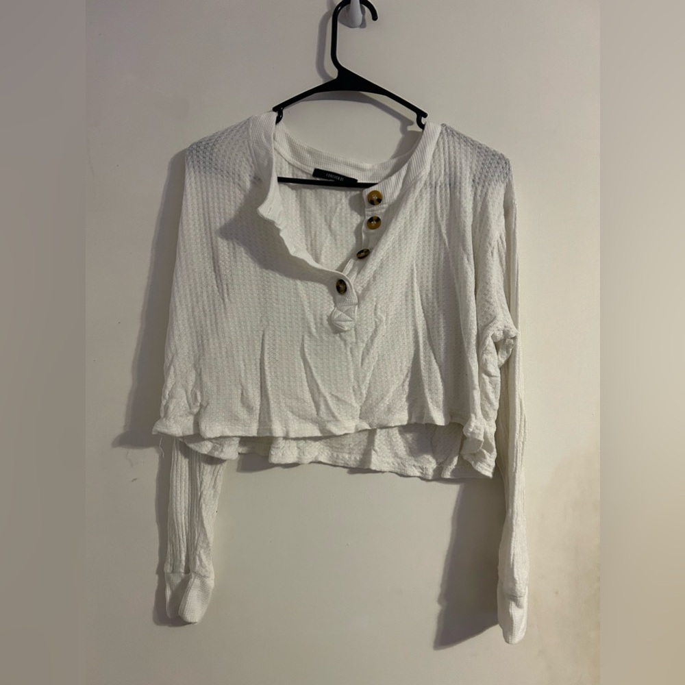 Cozy Crop Top Cardigan | Long Sleeve Sweater | Color: Black | Size: Small